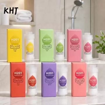 KHJ Vitamin C Bộ lọc đầu vòi hoa sen, Hộp lọc vòi hoa sen hương thơm cao cấp Spa, Tắm hoa hồng Chăm sóc da Lavender Máy lọc vòi hoa sen chống bỏng Sử dụng trong gia đình