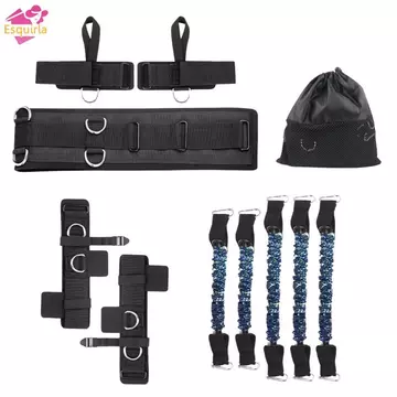 Bộ dây kháng lực đấm bốc Bộ dây kháng lực Dây tập luyện Dây nhanh nhẹn với ống đàn hồi TPE và tay áo bảo vệ Dây đai có thể điều chỉnh Vòng chân cổ tay