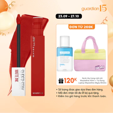 Son Kem Lì Maybelline Super Stay Matte Ink (City Edition) 315 Extraordinary Đỏ Đất 5ml