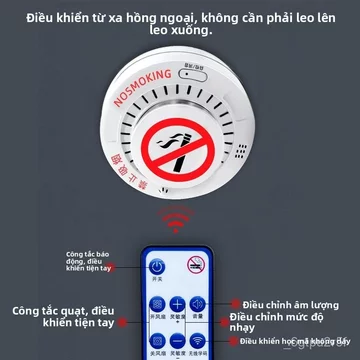 Đầu báo cấm hút thuốc cảnh báo hút thuốc giọng nói nhà vệ sinh cảm biến khói báo cháy
