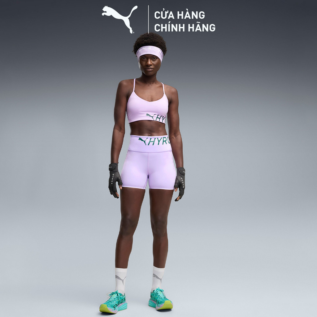 Quần Đùi Thể Thao Tập Luyện PUMA Nữ W xHYROX PWRMD 4 SRTTHT Light Lavender Màu Tím