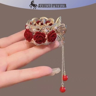Onetimingfine Thời Trang Kim Cương Giả sel Ngọc Trai Vuốt Tóc Hoa Nữ Barrettes Đuôi Ngựa Giá Đỡ Kẹp Tóc Phụ Kiện Tóc Quà Tặng VN