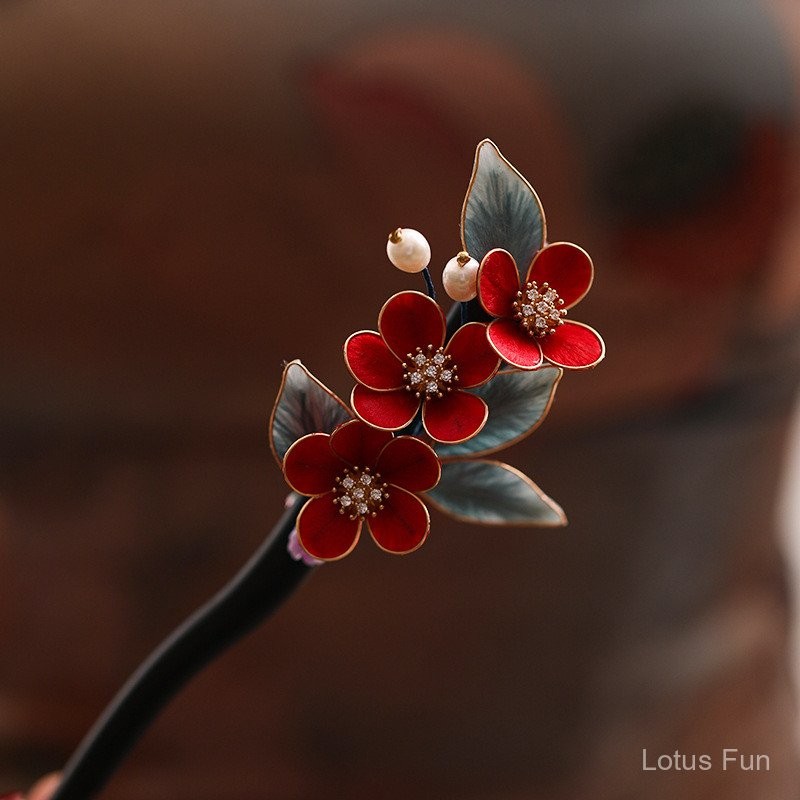 Kẹp tóc gỗ đàn hương handmade nữ tính, phù hợp làm phụ kiện thời trang tóc