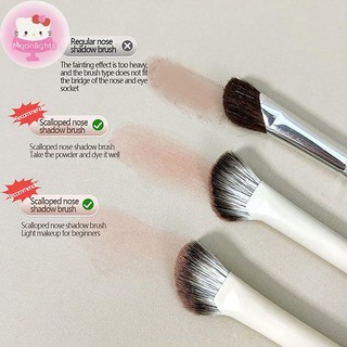 Moonlights 1 Cái Nửa Hình Quạt Bàn Chải Phấn Mũi Cao Blush Trang Điểm Phù Hợp Với Mũi Mắt Đường Viền Nữ Dụng Cụ Làm Đẹp Mặt EN