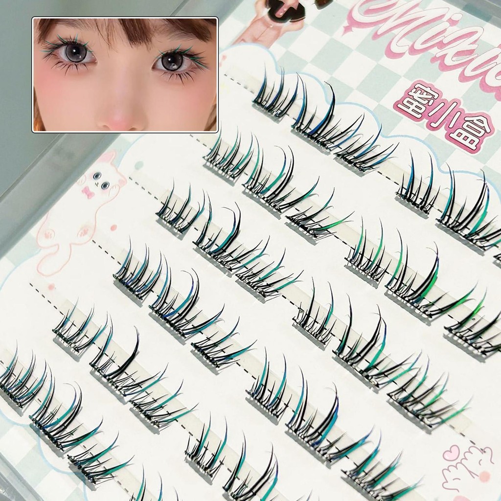 Cụm lông mi Gradient 9-12mm Lông mi tự dính siêu nhẹ để mua sắm Hẹn hò sử dụng hàng ngày