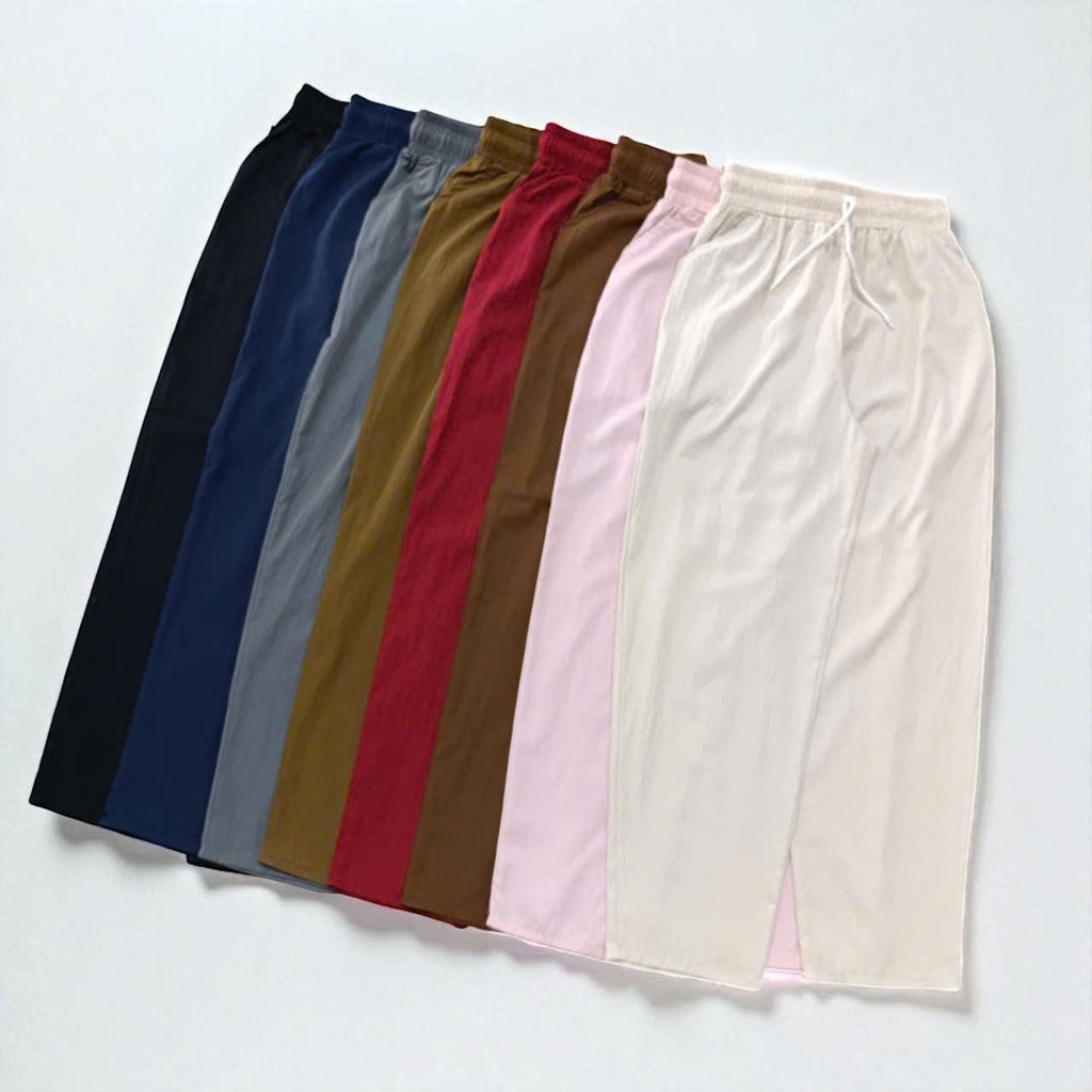 Quần Baggy - Vải Lụa Gió Nhăn - Dài quần 92cm - Ống 16cm - Mã T169