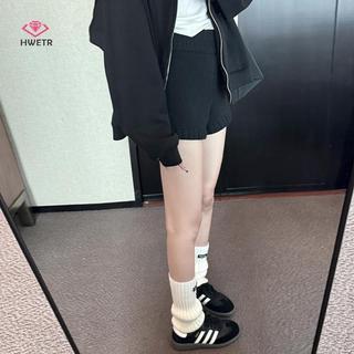 HWETR Thời Trang Co Giãn Dệt Kim Thu Đông Quần Short Nữ Mới