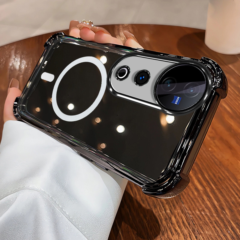 Ốp Lưng Cho VIVO V50 V40 LITE V40 PRO 5G V60 V40 V50 PRO 5G Vỏ Điện Thoại Vỏ Mềm Silicon Chống Sốc Thiết Kế Mới Thẩm Mỹ Rõ Ràng Với Từ Tính Không Dây SJBSWX11