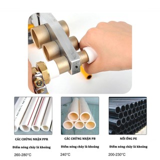 【Ready】 Máy Hàn Ống Nhiệt Ống Nhựa PPR PE PPC  Phi 20 - 25 -32mm làm nóng cực nhanh 6 đầu Nhiệt tức thời