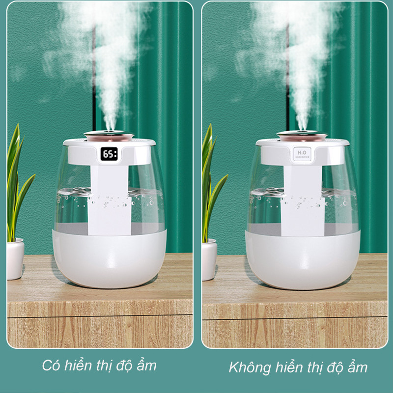 Máy tạo ẩm phun kép Máy tạo ẩm không đạt hiệu suất lớn phun sương tạo ẩm tạo Hiển thị độ ẩm LED