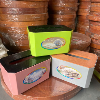 Hộp đựng khăn giấy chữ nhật RICO – nhựa cao cấp, họa tiết trang trí đẹp, giao màu ngẫu nhiên