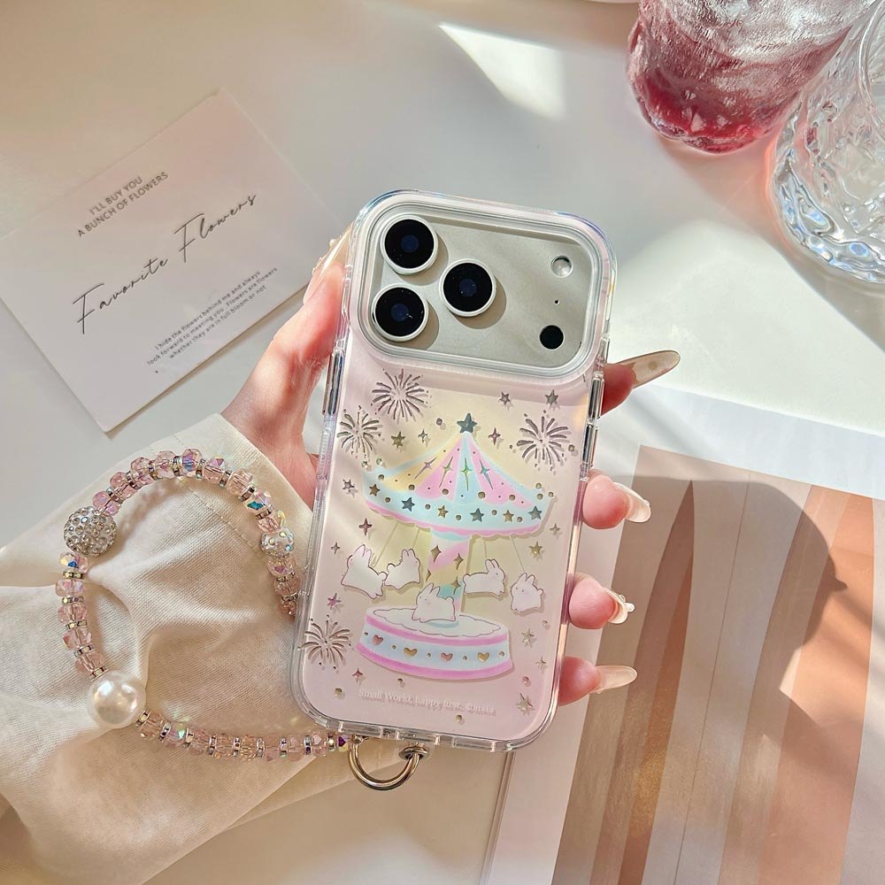 Ốp lưng cứng Tương thích với iPhone 13 14 14Pro 14ProMax 15 15Pro 15ProMax 16 16Pro 16ProMax 17 17Pro 17ProMax Ốp họa tiết băng chuyền pháo hoa