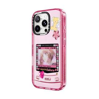 CASECASE X Cardcaptor Sakura: Sakura 2 Incoming Call Case Màu Hồng Fizz Trong Suốt Cứng Hút Từ Tính Tác Động Cho Apple IPhone 12 13 14 15 16 17 Pro Max Air Plus Có Hộp
