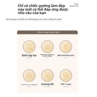 【 KOHLER 】Gương trang điểm xoay hai mặt không cần khoan, không ánh sáng, gương phóng đại cạo râu, gương chống sương mù k