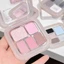 Bảng phấn mắt AFTEROF, Bảng phấn má hồng làm sáng 5 màu, Độ bão hòa thấp Matte Trang điểm mắt chống nước Highlighter dành cho nữ