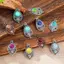 PNPIA- Dân Tộc Vintage Bohemian Đá Thiết Lập Trang Sức Quyến Rũ Không Gây Dị Ứng Nữ Bông Tai Nelaces Cho Phụ Kiện Du Lịch