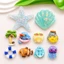 Set Charm Đại Dương Mùa Hè Resin Trong Suốt Vỏ Sò Sao Biển Cá Hề Cá Heo Sứa Trang Trí Dép Cao Cấp