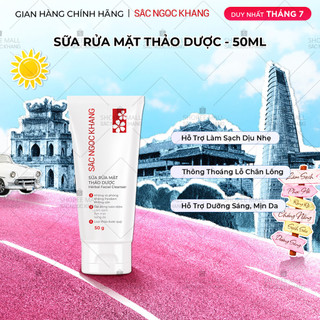 Sữa Rửa Mặt Thảo Dược Thiên Nhiên Sắc Ngọc Khang [50g] Giúp Làm Sạch Dịu Nhẹ, Không Khô Da