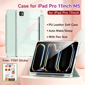 Ốp Lưng Cho iPad Pro 11 inch M5 Mới Có Khe Cắm Bút Bảo Vệ Từ Tính Cho iPad Pro 11 inch M4 Ốp Lưng Cho iPad Pro 11inch Với Mặt Sau Trong Suốt