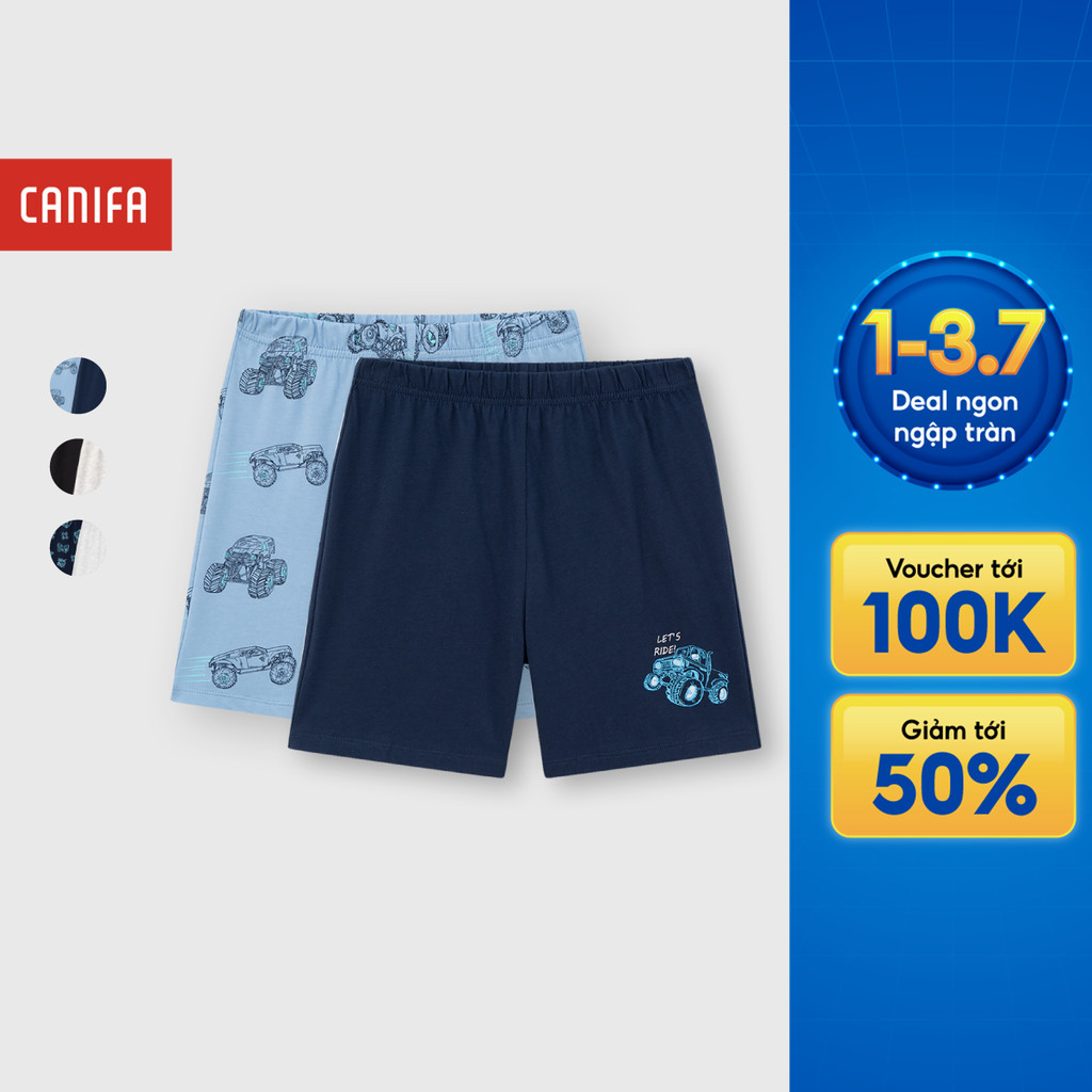 Combo 2 quần mặc nhà bé trai CANIFA chất liệu mềm mịn 2LA25W004
