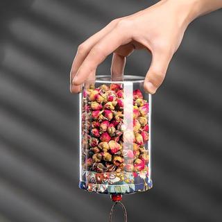HŨ THỦY TINH ĐỰNG TRÀ, CÀ PHÊ, TRÀ HOA THẢO MỘC NẮP VẢI