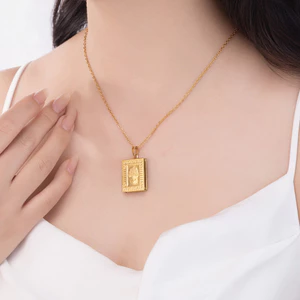 Dây liền mặt nữ Secret Locket cao cấp họa tiết nan, vintage, đi tiệc đi chơi - DOJI