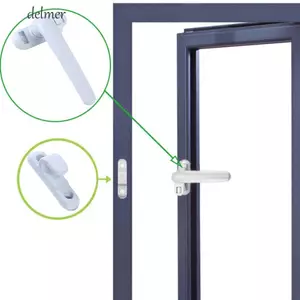 DELMER Phần cứng cửa sổ Làm dày 1 bộ Dễ dàng cài đặt Đen / Trắng Đa năng Trái / Phải Vỏ khóa tùy chọn