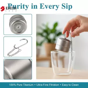 Bóng pha trà rời bằng kim loại titan Lưới mịn có thể tái sử dụng Bộ lọc bền cho nhà bếp Cốc trà Cốc pha cảnh VN