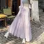 Váy nửa chiều dài xếp ly voan mùa hè co giãn cạp cao Drap cảm thấy chữ A Xoay lớn Ôm hơn Váy cổ tích phù hợp