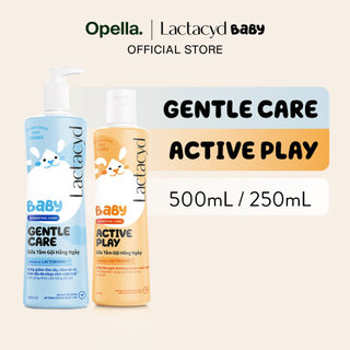 Bộ 1 Sữa Tắm Gội Trẻ em Lactacyd Baby Gentle Care 500ml +1 Lactacyd Baby Active Play 250ml