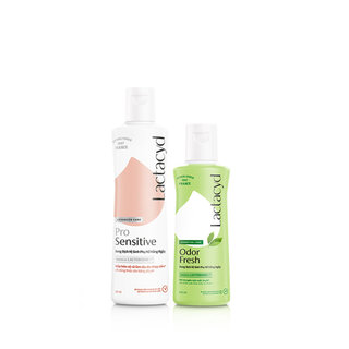 Bộ Dung Dịch Vệ Sinh Phụ Nữ Lactacyd Odor Fresh Ngăn Mùi 24H 150ml + Pro Sensitive Cho Da Nhạy Cảm 250ml