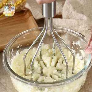 Dụng cụ nghiền khoai tây nhà bếp Máy nghiền khoai tây bằng thép không gỉ Hướng dẫn sử dụng Máy nghiền bùn áp lực rau quả Máy nghiền thực phẩm nhà bếp ELWW