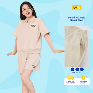 Bộ đồ nữ YODY set áo quần lưng chun năng động, vải cotton thoải mái, thoáng mát WCST26S009
