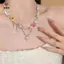Ngôi sao đầy màu sắc Y2K Love Nelace Ngọt ngào Cool Nữ Mặt dây chuyền Hạt Nelace Xương đòn Dây chuyền Choker [Mina]