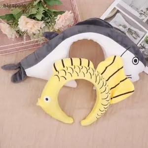 Bigapple Hoạt Hình Cá Mập Sang Trọng Ngộ nghĩnh Lông Tơ Đại Dương Động Vật Tóc Vòng Cho Cosplay Đảng RDG