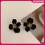 JASMINE Nhung Bông Tai Hoa Floing Bông Tai Tính Khí Cao Cấp Không Khí Bông Tai Nữ Trang Sức JASMINE