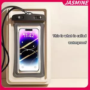 Túi chống nước điện thoại di động JASMINE có màn hình cảm ứng Bơi lội Túi tự bịt kín trôi trong suốt Vỏ điện thoại di động chống nước JASMINE