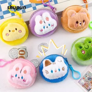 Ví SHUPUN Zero, Ví đựng tiền xu di động sang trọng, Túi đựng tai nghe Mini hoạt hình động vật dễ thương dành cho nữ