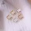 10 Cái 10 * 15MM Đầu nối Bikini đính đá Bule Dây chuyền hợp kim Đồ bơi Trang trí Kim cương giả Bule Phụ kiện trang sức DIY [Mina]