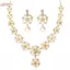 HFSHY 1 Bộ Bông Tai Nelace Giả Ngọc Trai Hoa Kim Cương Giả Sang Trọng Nữ Cô Gái Nelace Dangle Bông Tai Cưới Trang Sức Quà Tặng VN