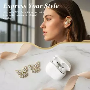 GE Zircon Bướm Tai Nghe Kẹp Lấp Lánh Cá Tính DIY Tai Nghe Phụ Kiện Cho Tai Nghe Trang Trí Tai Nghe Thường Ngày Đeo Quà Tặng VN