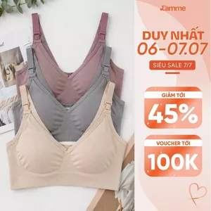 Áo lót bầu A1 không gọng chống chảy sệ có nút tháo thuận tiện, nâng đỡ tốt giữ dáng sau sinh by L'AMME