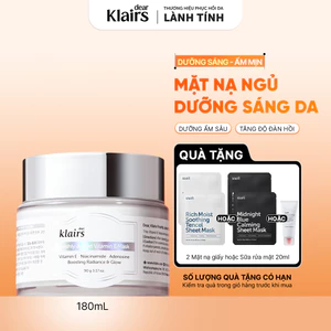 Mặt nạ ngủ Dear, Klairs Freshly Juiced Vitamin E Mask hỗ trợ dưỡng ẩm và làm sáng 90g [FS]