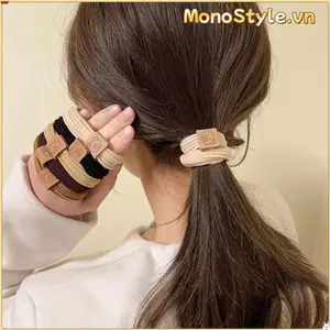 Vòng Tóc Monostyle 10 Chiếc - Băng Đô Co Giãn, Thiết Kế Tối Giản, Phù Hợp cho Nữ và Cô Gái