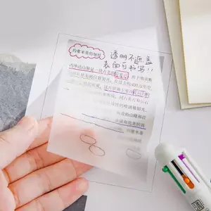 Ziyulinyuk 50 Tờ Sáng Tạo PET Trong Suốt Stiy Ghi Chú Quan Điểm Chống Thấm Nước Stiy Ghi Chú Sinh Viên Văn Phòng Phẩm Trường Học Vật Dụng Văn Phòng VN