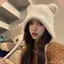 CHEESELY Mùa Thu Đông Beanie, Mũ Đan Unisex Ấm Áp, Chất Lượng Cao Có Dây Buộc Bảo Vệ Tai Mũ Chui Đầu