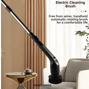 Bàn chải làm sạch điện DONOVANQQ, Đầu có thể thay thế Máy chà sàn quay điện có thể sạc lại, Máy làm sạch cửa sổ cầm tay không dây đa chức năng