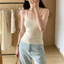 Chọn Sợi Cotton 2026 Quần Áo Mùa Hè Hot Girl Camisole Nữ Hình Chữ I Mặc Bên Trong Mặc Bên Ngoài Mặt Sau Đẹp Ngực Miếng Lót Top XLZU