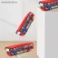 Xe hợp kim SRVN Xe buýt 15Cm Mô hình xe buýt Diecast Double- Kéo Ba Xe Đồ chơi trẻ em Xe buýt Đồ chơi ô tô cho bé trai bé gái Quà tặng sinh nhật.
