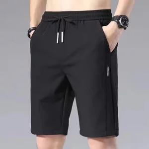 Mùa Hè Mỏng Năm Điểm Quần Short Nam Nam Ice Silk Rời Hợp Thời Trang Giữa 5 Điểm Breeches Quần Rời PX2K